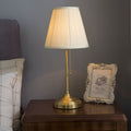 Beige Table Lamp Iron Base Warm LED