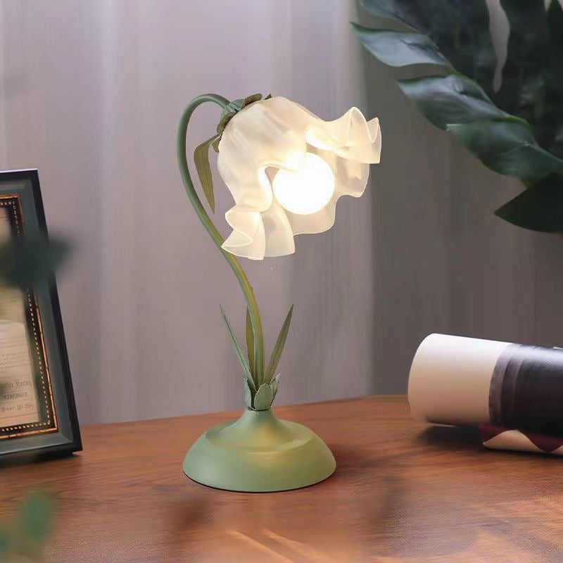 Solid Wood Table Lamp – 5W LED, 3-Color Button Control for Bedroom, Living Room & Study